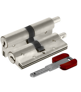 Цилиндровый механизм Cisa (Чиза) под вертушку RS3 OL3S2-29.12 (90 мм/40+10+40), НИКЕЛЬ