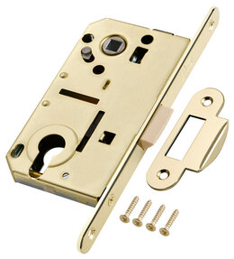 Замок межкомнатный Bonaiti (Бонаити) под цилиндр B-Sweet с отв. планкой 507 (латунь)