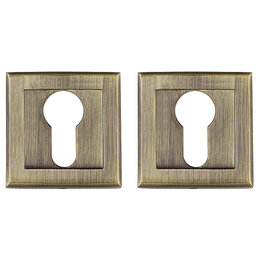 Накладка Punto (Пунто) под цилиндр ET.K.QL52 (ET QL) ABG-6 зелёная бронза