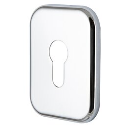 Декоративная Armadillo (Армадилло) Квадратная накладка на цилиндр ET-DEC SQ (ATC Protector 1) CP-8 Хром