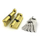 Цилиндровый механизм Fuaro (Фуаро) с вертушкой R602/80 mm-BL (35+10+35) PB латунь 5 кл. БЛИСТЕР