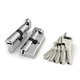 Цилиндровый Fuaro (Фуаро) механизм (R602/70) R6002Knob70(30+10+30) CP хром 5Key с вертушкой