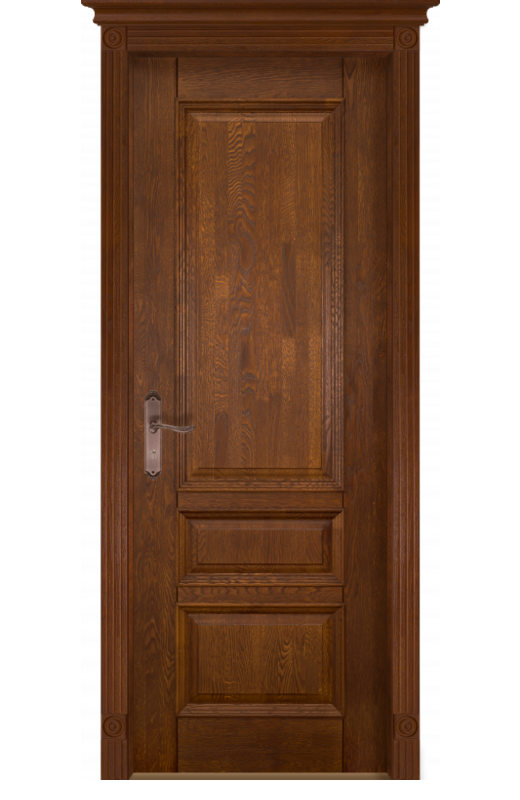 Дверь межкомнатная из массива дуба "Аристократ №1", глухая (полиуретановый лак / натуральный)