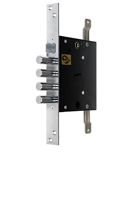 Замок Mettem (Меттэм) врезной сувальдный с защёлкой ЗВ9 143.1.0 с тягами, 5 кл.