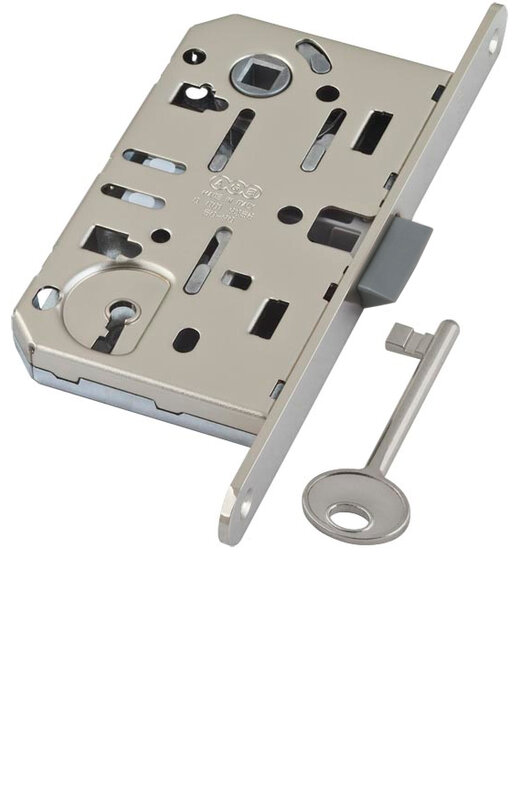 B01101.50.34 AGB (АГБ) Корпус врезного замка под ключ (матовый хром) MEDIANA EVOLUTION