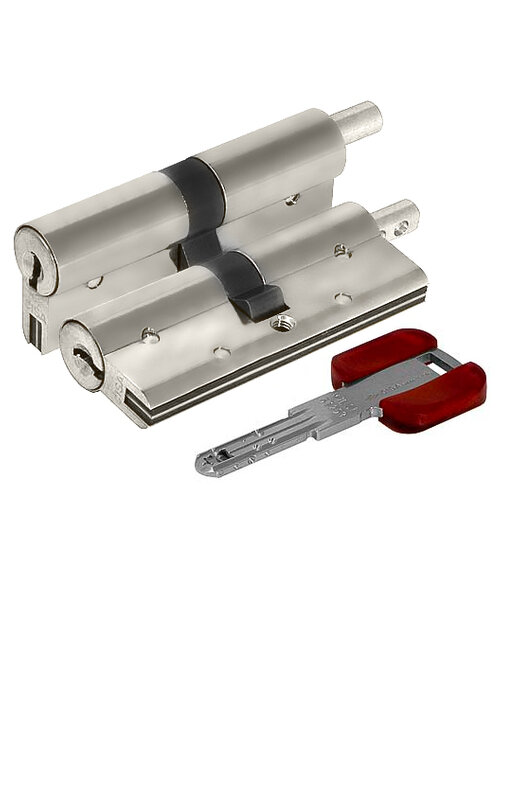 Цилиндровый механизм Cisa (Чиза) под вертушку RS3 OL3S2-29.12 (90 мм/40+10+40), НИКЕЛЬ