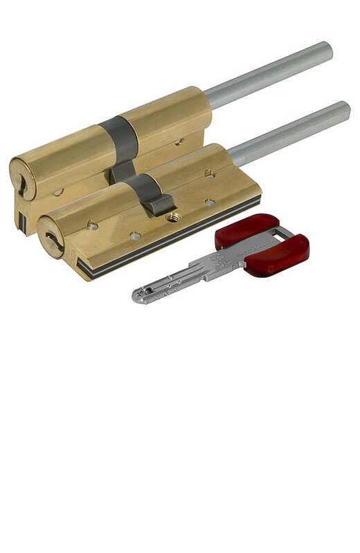 Цилиндровый механизм Cisa (Чиза) под вертушку (дл. шток) RS3 OL3S7-87.66 (90 мм/55+10+25), ЛАТУНЬ