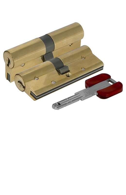 Цилиндровый Cisa (Чиза) механизм RS3 OL3S1-18.66 (80 мм/35+10+35), ЛАТУНЬ