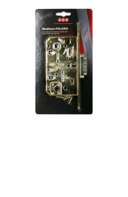 B06102.50.03.567 AGB (АГБ) Защелка врезная WC (лат.) с отв. пл. B2402.05.03 MEDIANA POLARIS