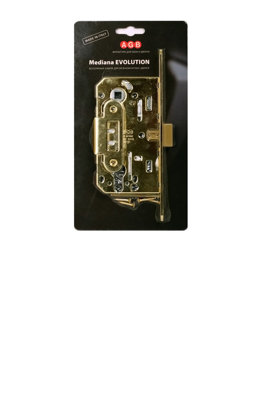 Корпус замка AGB (АГБ) под цилиндр MEDIANA EVOLUTION B01103.50.03.567 с отв. планкой B01000.13 (латунь)