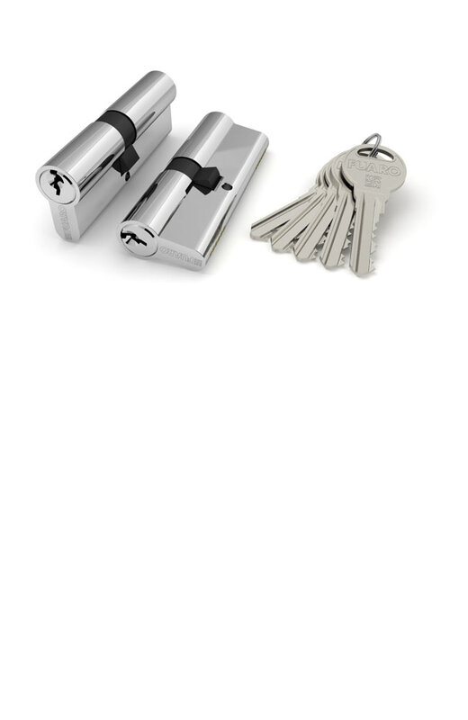 Цилиндровый Fuaro (Фуаро) механизм R300/60 mm-BL (25+10+25) CP хром 5 кл. БЛИСТЕР