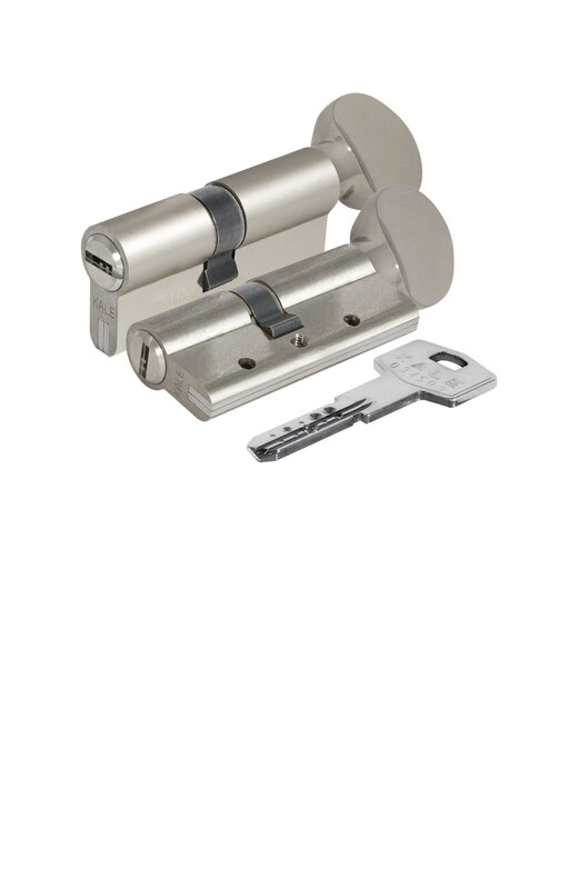Цилиндровый механизм Kale kilit (Кале килит) с вертушкой 164 DBM-E/80 (35+10+35) mm никель 5 кл.
