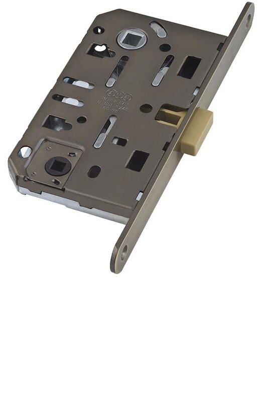 B06102.50.12 AGB (АГБ) (=B04102,B05102) Защелка врезная WC (ант. бронза) тех. уп. без отв. пл. MEDIANA POLARIS