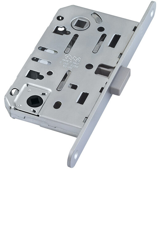 B06102.50.34 AGB (АГБ) (=B04102,B05102) Защелка врезная WC (мат. хром) тех. уп. без отв. пл. MEDIANA POLARIS