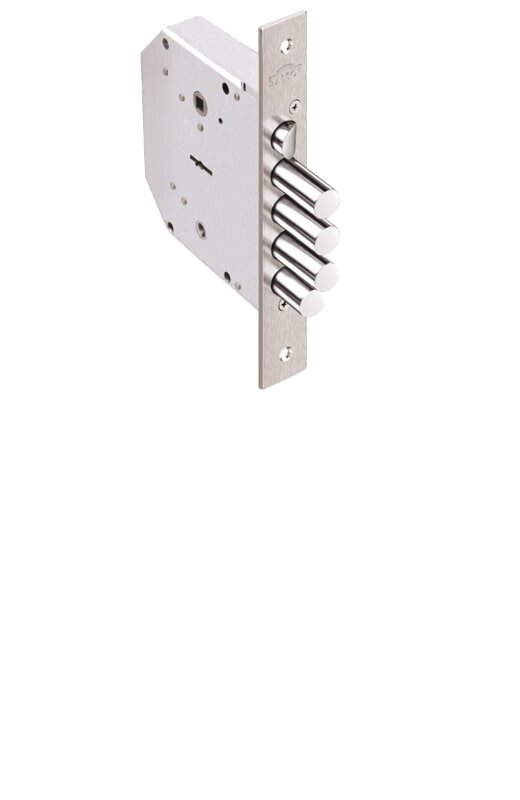 Замок Elbor (Эльбор) врезной сувальдный с задвижкой и защёлкой Гранит 1.06.40 (левый), 5 кл. /00445/