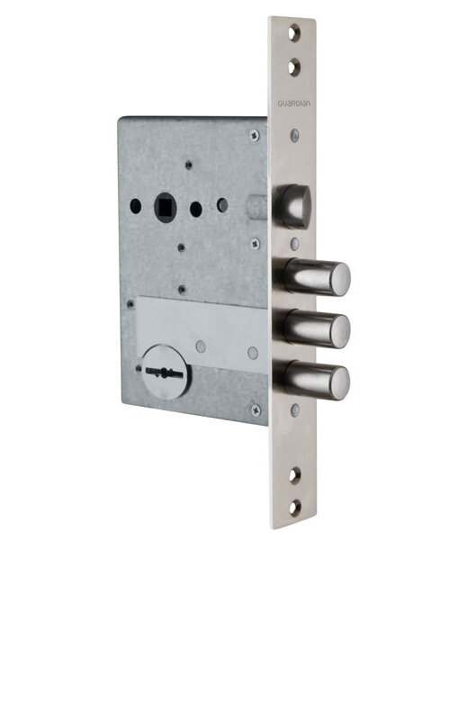 Замок Guardian (Гардиан) врезной сувальдный с защёлкой ЗВ 50.11, 4 кл. /123:125/