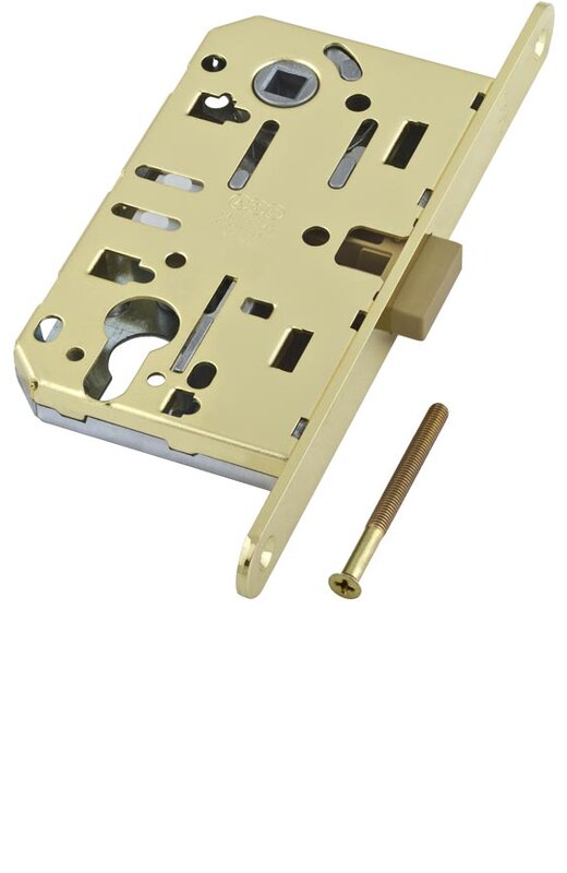 Корпус AGB (АГБ) врезного замка магнитный под цилиндр MEDIANA POLARIS B06103.50.03 (латунь)