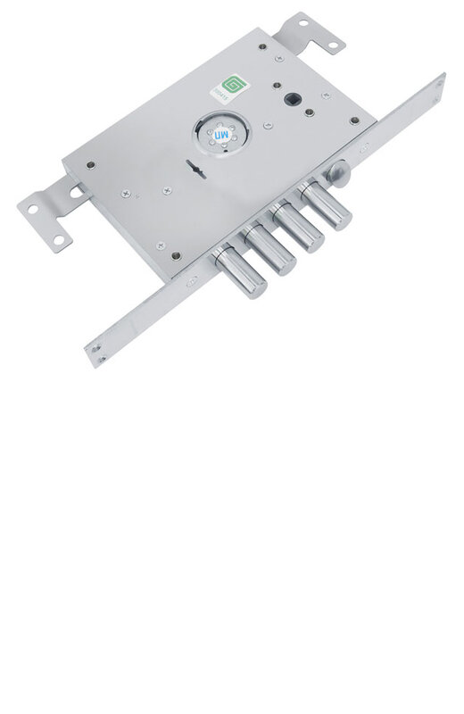 Замок Guardian (Гардиан) врезной сув. с защёлк ЗВ 21.14 Т (лев) со смен.мех-ом, (без накл), дл. кл. 54 мм, 5+1/123:450/