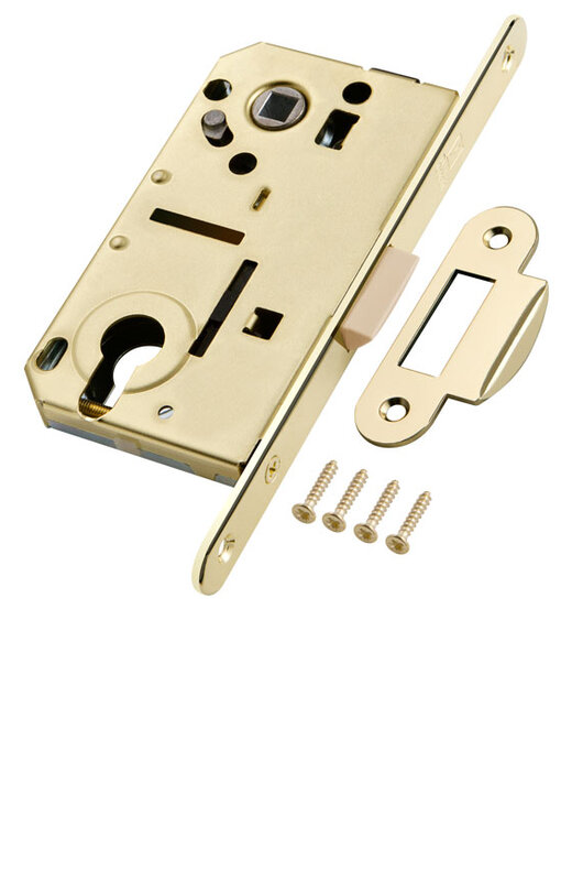 Замок межкомнатный Bonaiti (Бонаити) под цилиндр B-Sweet с отв. планкой 507 (латунь)