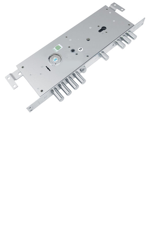 Замок Guardian (Гардиан) врезной двухсистемный ЗВ 25.14 Т (лев) с тягами (без накл), 5+1 кл (длин. кл. 54 мм) /123:453/