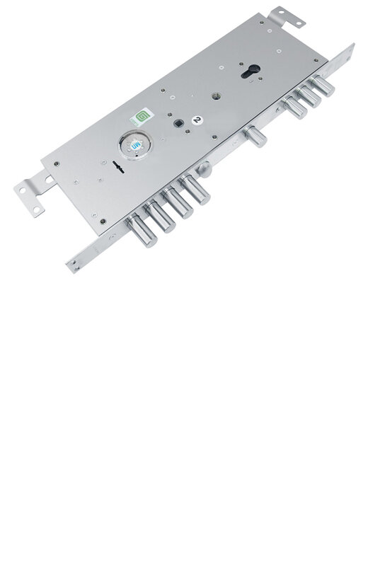 Замок Guardian (Гардиан) врезной двухсистемный ЗВ 25.14 Т (прав) с тягами (без накл), 5+1 кл (длин. кл. 54мм) /123:454/