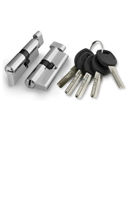 Цилиндровый Punto (Пунто) механизм (A202/90) A2002Knob90(45+10+35) с вертушкой SN никель
