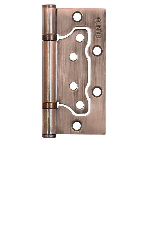 Петля Punto (Пунто) универсальная без врезки IN4200W AC (200-2B 100x2,5) медь