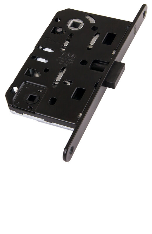 B06102.50.93 AGB (АГБ) (=B04102) Защелка врезная WC (черный) тех. уп. без отв. пл. MEDIANA POLARIS