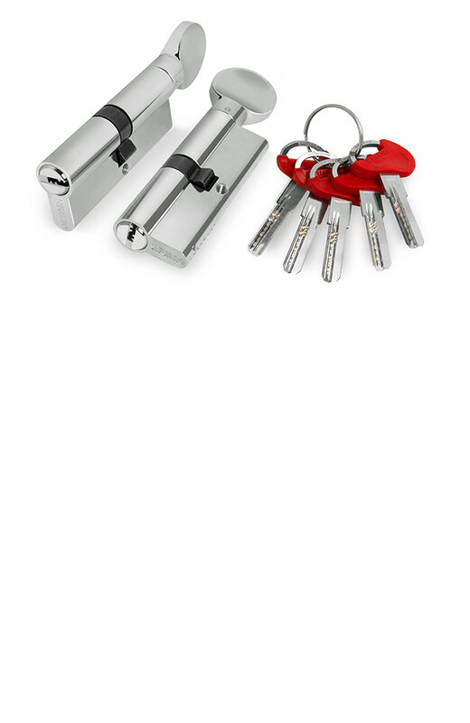Цилиндровый Fuaro (Фуаро) механизм (D-PRO502/80) D-PRO5002Knob80(30+10+40) CP хром 5Key