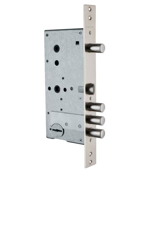 Замок Guardian (Гардиан) врезной сувальдный с задвижкой и защёлкой ЗВ 50.15, 4 кл. (длинный кл. 70,5 мм) /128:4175/