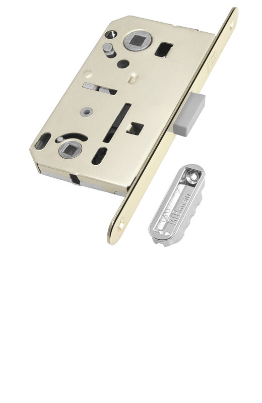 Замок Bonaiti (Бонаити) межкомнатный магнитный под WC B-FORTY N62 с отв. пл. F45 (никель), планка 190 мм