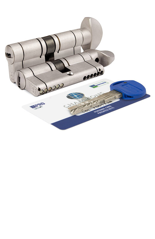 Цилиндровый механизм Mottura (Моттура) с вертушкой CP4F414101R (82 мм/36+10+36) МАТ.НИКЕЛЬ