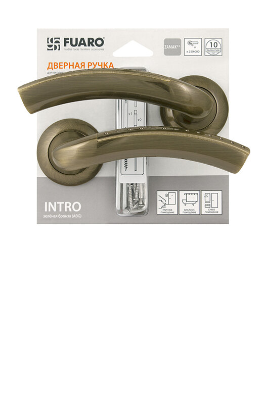 Ручка Fuaro (Фуаро) раздельная INTRO RM/HD ABG-6 зеленая бронза