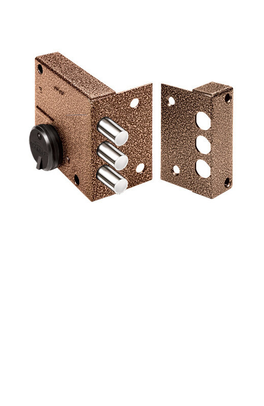 Замок Elbor (Эльбор) накладной сувальдный Кремень 1.04.51.МА (медный антик)