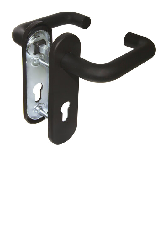 Ручка Fuaro (Фуаро) дверная FP.DH172.0433 NE (DH-0433 NE) (9x130) с пружиной BL-24 черный