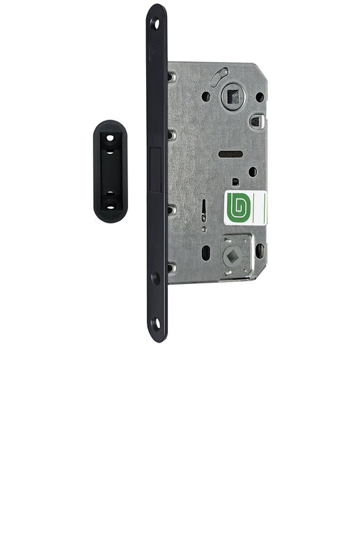 Защелка Guardian (Гардиан) межкомнатная магнитная Soft 1М BL, черный матовый /128:5964/