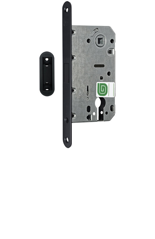 Замок Guardian (Гардиан) межкомнатный магнитный под цилиндр Soft 11М BL, черный матовый /128:5968/