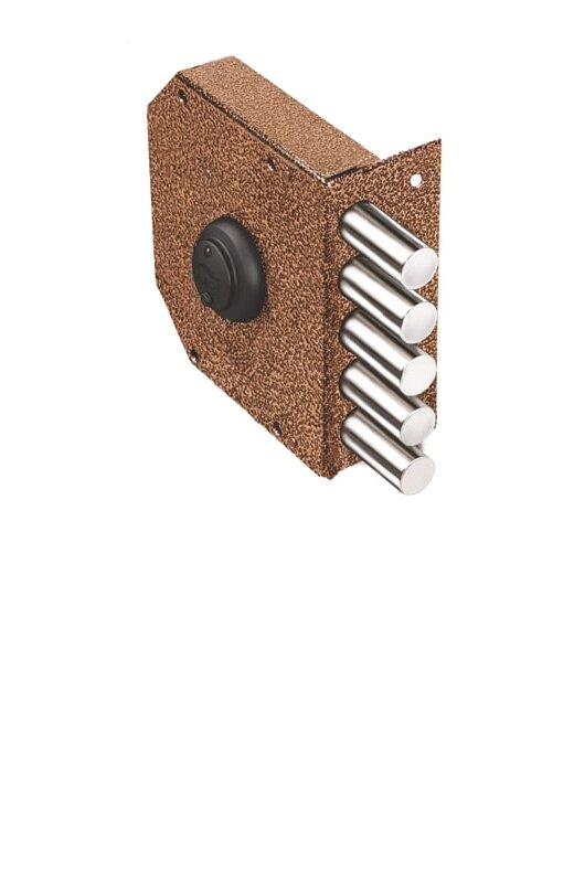 Замок Elbor (Эльбор) накладной Гранит 1.06.51.МА никель, сув., 5 риг. /00423/