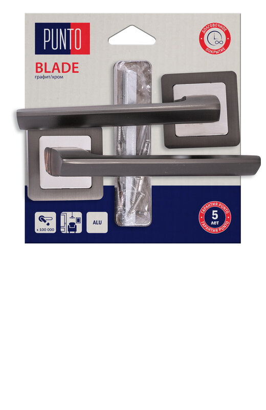 Ручка Punto (Пунто) раздельная LM/A K.QR52.BLADE/HD GR/CP-23 графит/хром