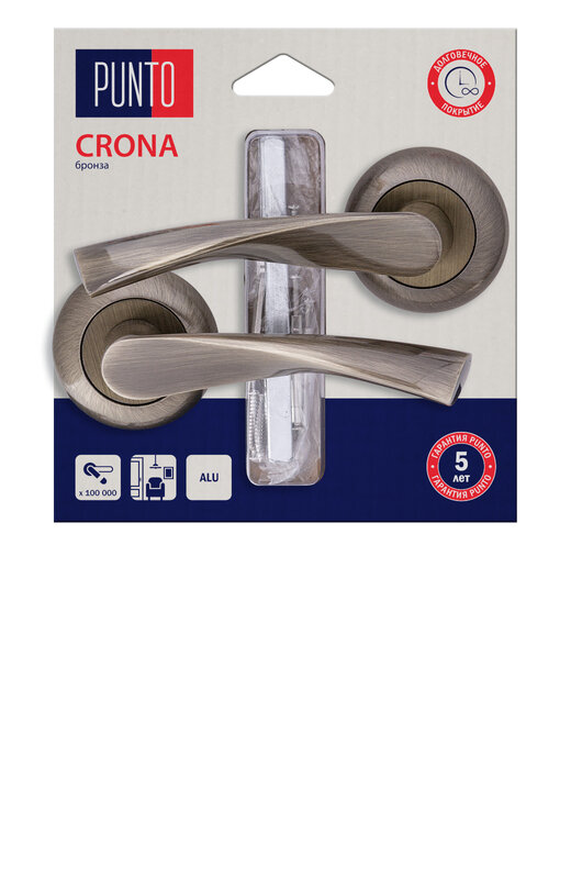 Ручка Punto (Пунто) раздельная LM/A R.TL54.CRONA/HD ABG-6 бронза