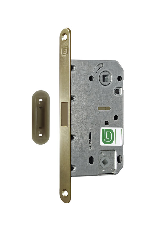 Защелка Guardian (Гардиан) межкомнатная магнитная Soft 1М MG24K, матовое золото 24К /128:7107/