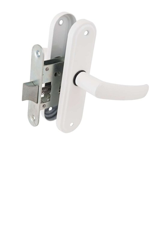 Защелка Absolyute (Абсолют) врезная ЗЩ1-45А (белый глянец)