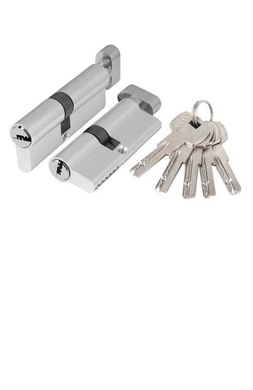 Цилиндровый Ajax (Аякс) механизм (AZ202/80) AZ2002Knob80 (40+10+30) CP хром с вертушкой