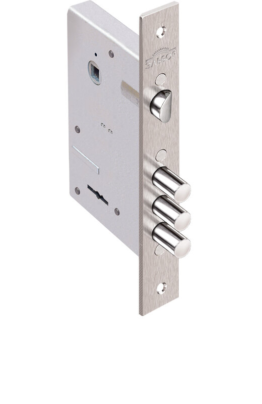 Замок Elbor (Эльбор) врезной сувальдный с защёлкой Кремень 1.04.27, 5 кл. /00452/