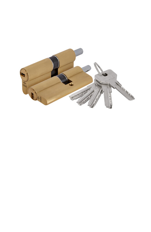 Цилиндровый механизм Cisa (Чиза) под вертушку ASIX OE302-28.00 (75 мм/30+10+35), ЛАТУНЬ