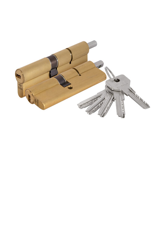 Цилиндровый механизм Cisa (Чиза) под вертушку ASIX OE302-43.00 (100 мм/40+10+50), ЛАТУНЬ